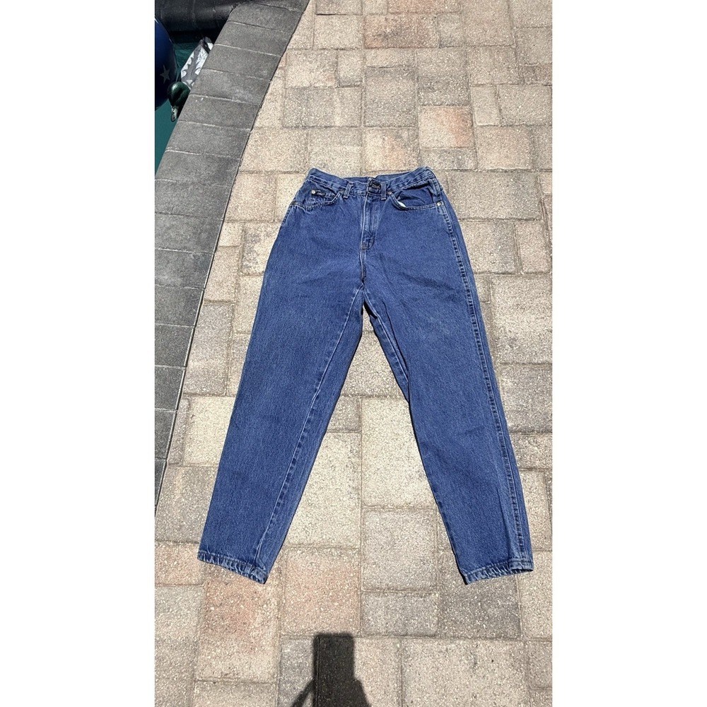 Vintage 80s Women's Chic Jeans Made in USA High Waist Tapered Mom Jeans Size 7P - Picture 2 of 7